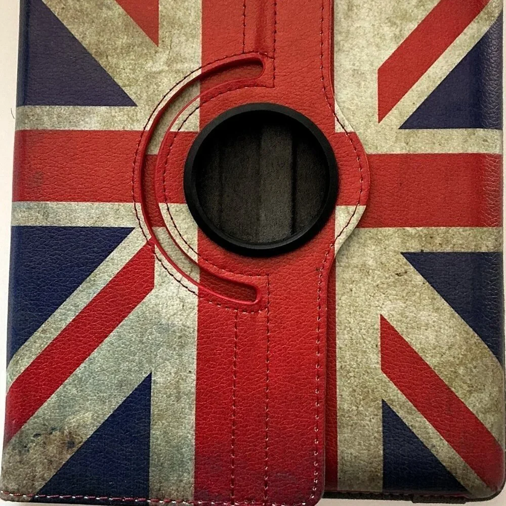 BRITISH FLAG APPLE IPAD 2/3/4 ROTATING CASE COVER